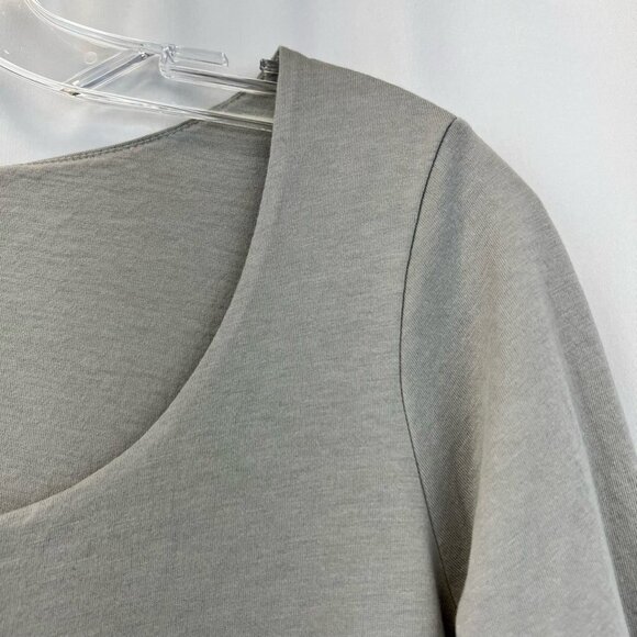 Pure J Jill Womens Elliptical Layered Blouse Top Gray Scoop Neck Petites PS - Picture 4 of 11